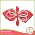 Red butterfly pearl BA-054G lingerie ribbon bow